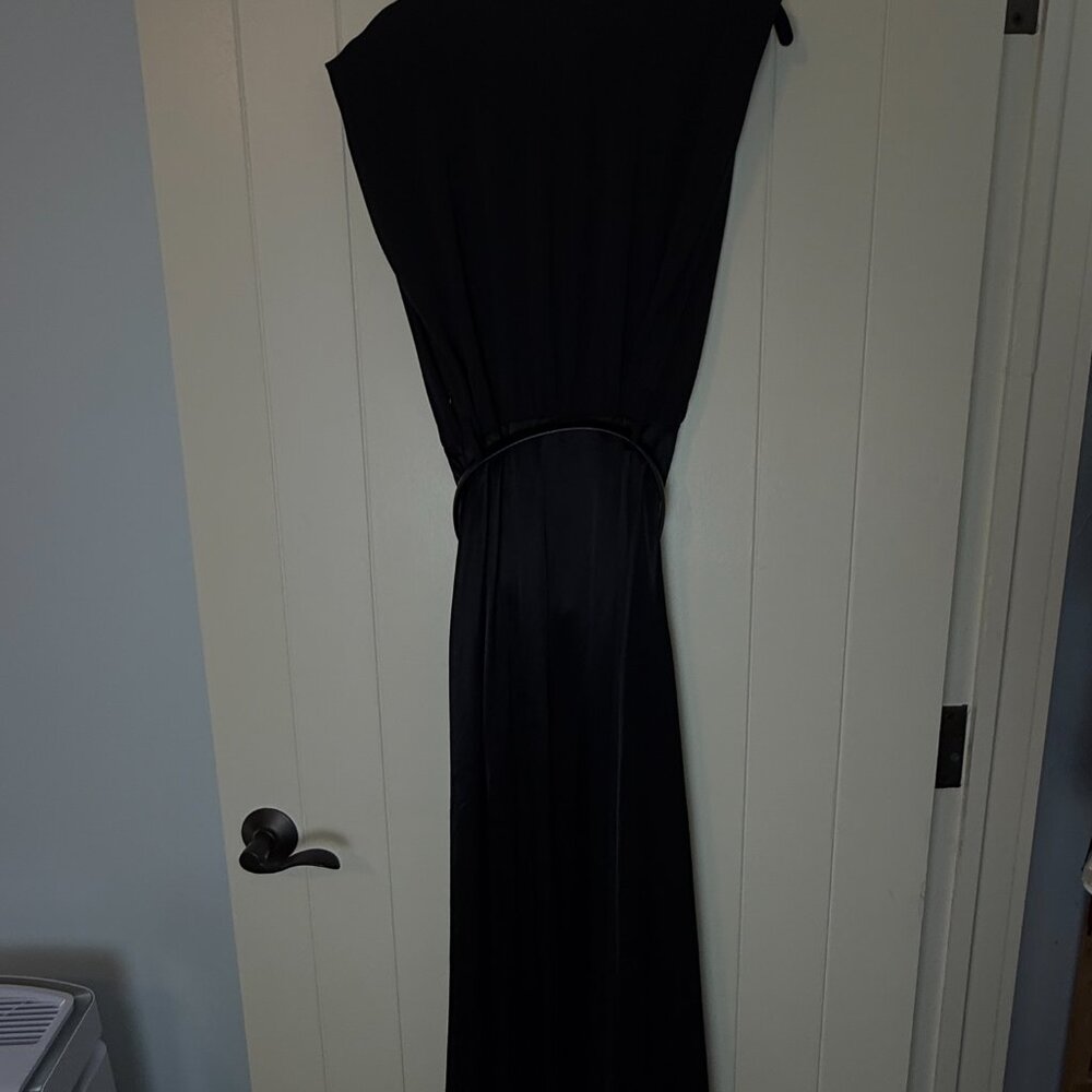 ZARA BELTED COMBINATION MIDI DRESS - Picture 5 of 8